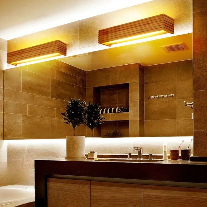 Applique murale bois nordique LED