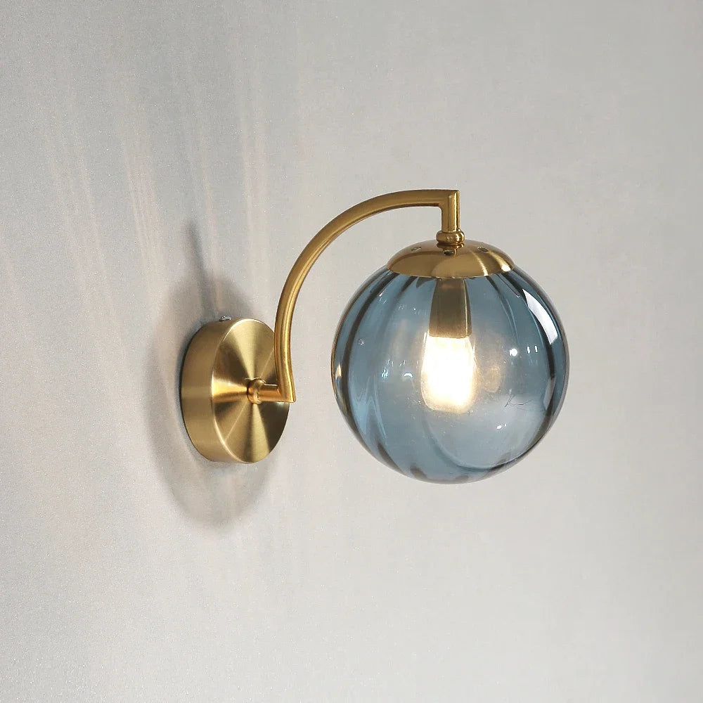 Applique murale boule de verre