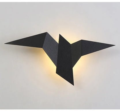 applique murale oiseau led noir minimaliste art déco 