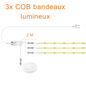 Bandeaux lumineuse LED bibliothèque, armoire, placard