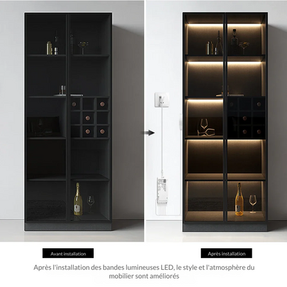 Bandeaux lumineuse LED bibliothèque, armoire, placard