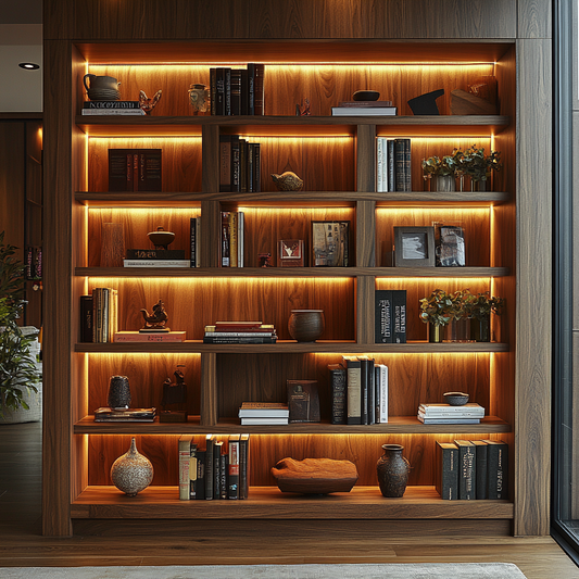 Bandeaux lumineuse LED bibliothèque, armoire, placard