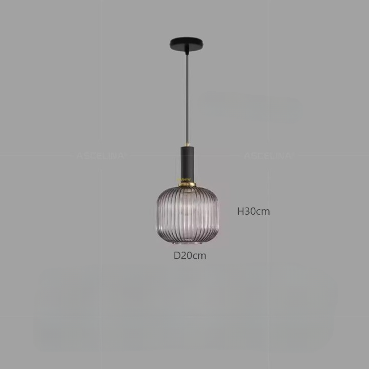 Lustre rétro en verre coloré