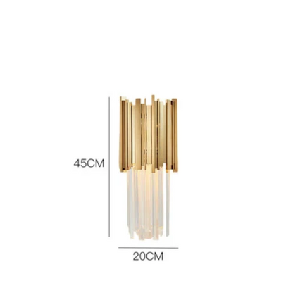 Applique dorée en cristal lumière froide